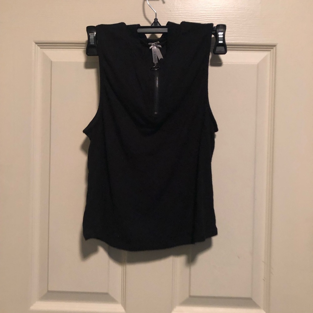 Techwear Black Sleeveless Women's Tank Top